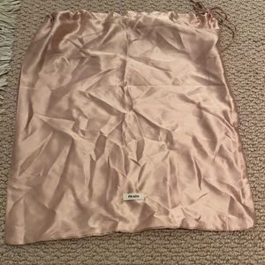 Prada silk dust bag - light pink